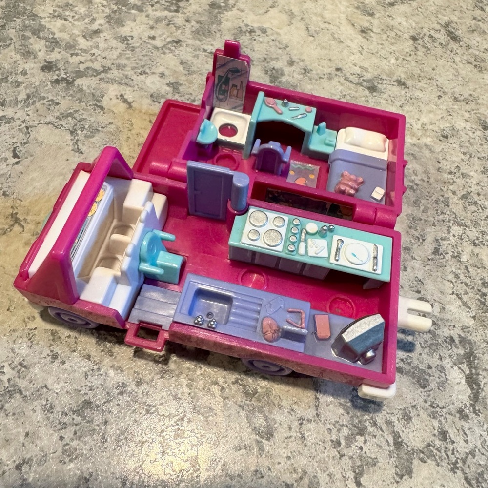 Polly Pocket Vintage 1994 Home On The Go RV Camper Bike Bluebird Toys - Picture 2 of 5